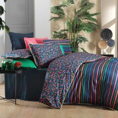 Sarev Selin V1 Saten Nevresim Takımı Çift Kişilik