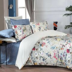 Sarev Irına V1 Saten Nevresim Takımı Çift Kişilik