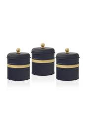 The Mia GLN0063 Galvin Çay Şeker Kahve Kavanozu Siyah 17 Cm