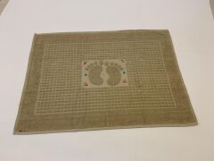 Nakışlı Ayak Havlusu Yeşil