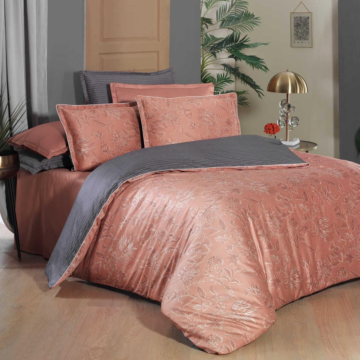 Sarev Orlina V4 Saten Nevresim Takımı Çift Kişilik