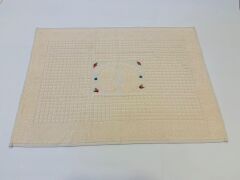 Nakışlı Ayak Havlusu Krem