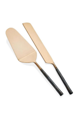 The Mia CKB189 Dark Pasta Servis Takımı 2 Parça Gold