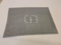 Nakışlı Ayak Havlusu Antrasit