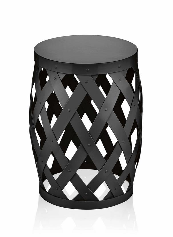 The Mia GLV0638 Tabure & Yan Sehpa Siyah 50 x 35 Cm