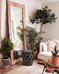 The Mia GLV0638 Tabure & Yan Sehpa Siyah 50 x 35 Cm