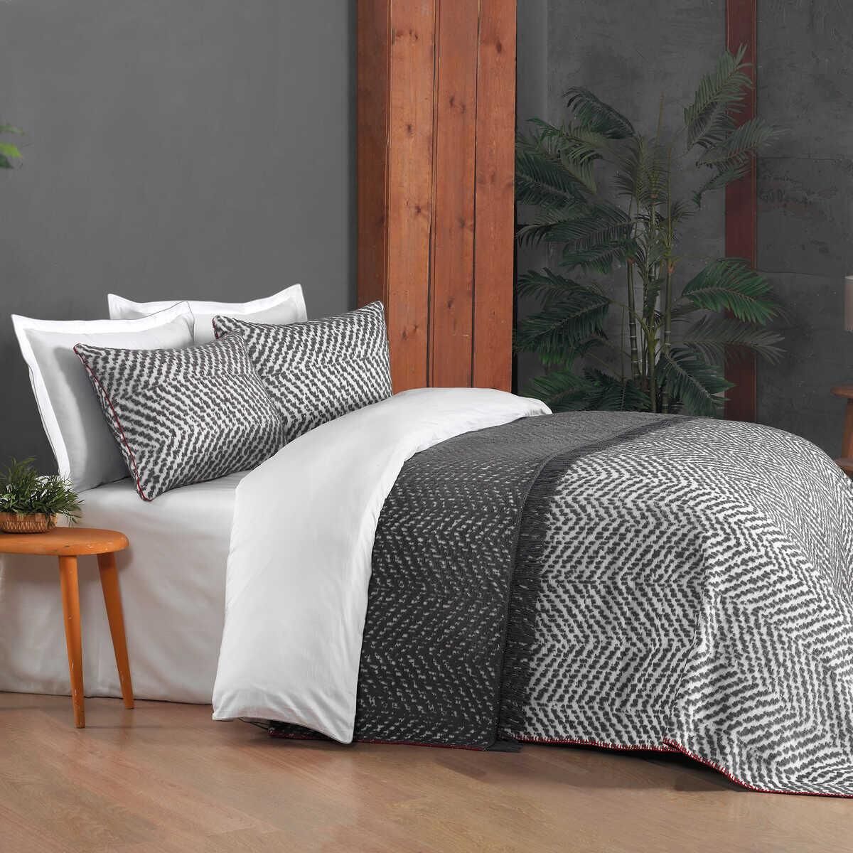 Sarev Sıva V1 Battaniye Set Yatak Örtüsü Çift Kişilik