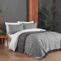 Sarev Sıva V1 Battaniye Set Yatak Örtüsü Çift Kişilik