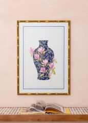 The Mia TBL0093 Blue Blanc Tablo 64x90x4 Cm