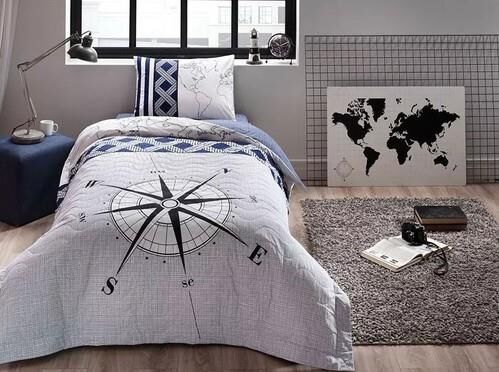 Taç Navi V1 Ranforce Kapitoneli Nevresim Takımı Tek Kişilik