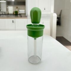 Silikon Hazneli Fırçalı Yağlık 300 ml Yeşil