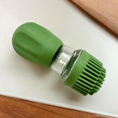 Silikon Hazneli Fırçalı Yağlık 300 ml Yeşil