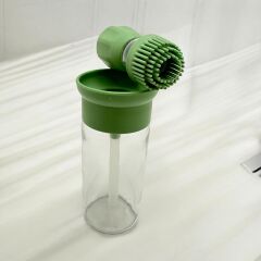 Silikon Hazneli Fırçalı Yağlık 300 ml Yeşil