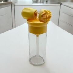 Silikon Hazneli Fırçalı Yağlık 300 ml Sarı