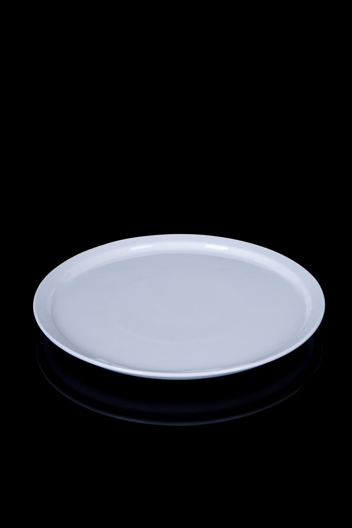 Acar 10866 Pure White Dönerli Porselen Yuvarlak Derin Servis Tabak - 32 Cm