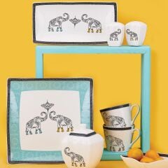 Korkmaz A8584 Link Collection 28 Parça Kare Kahvaltı Takımı