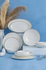 Acar 22-0067 Daphne 57 Parça Bone China Yemek Takımı
