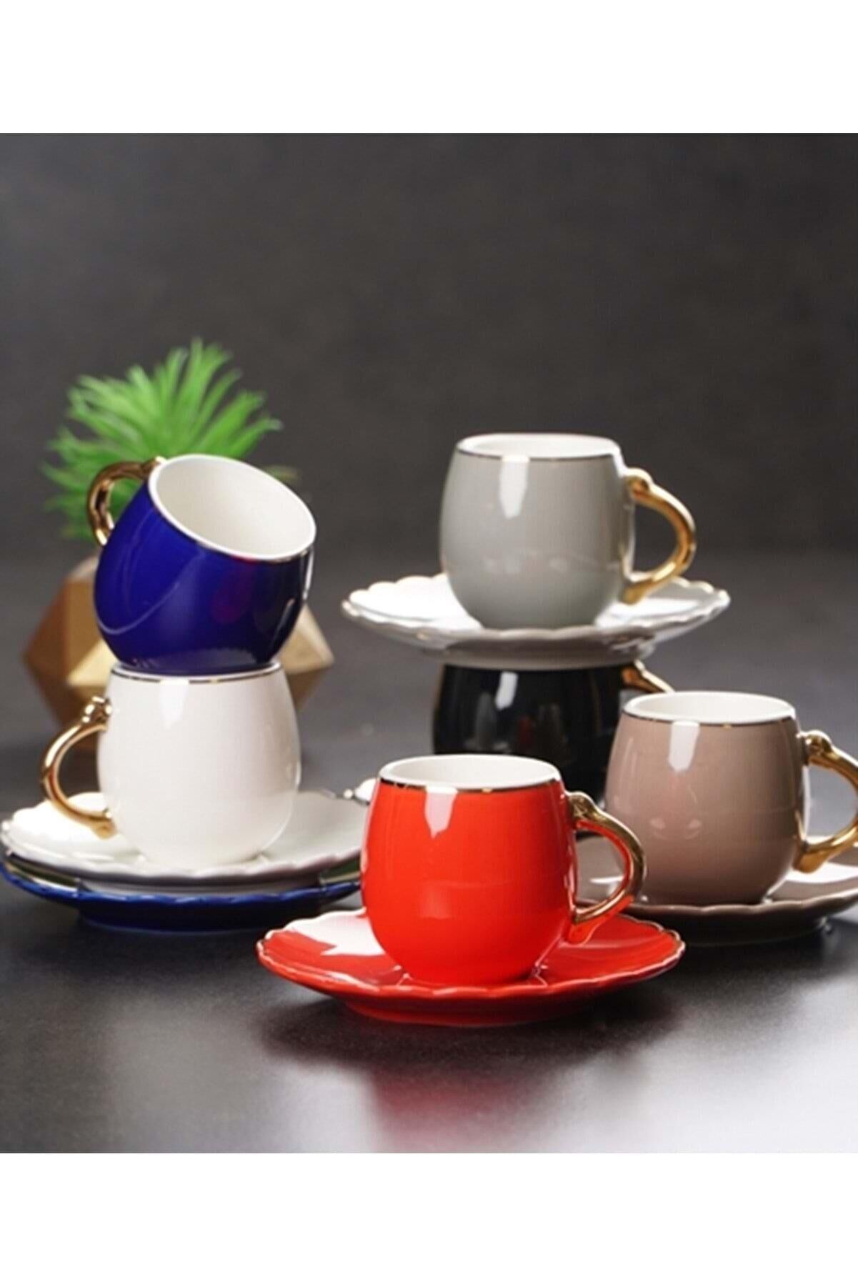 Acar Elegant 11256 Porselen 6 Lı Nescafe Fincan Takımı