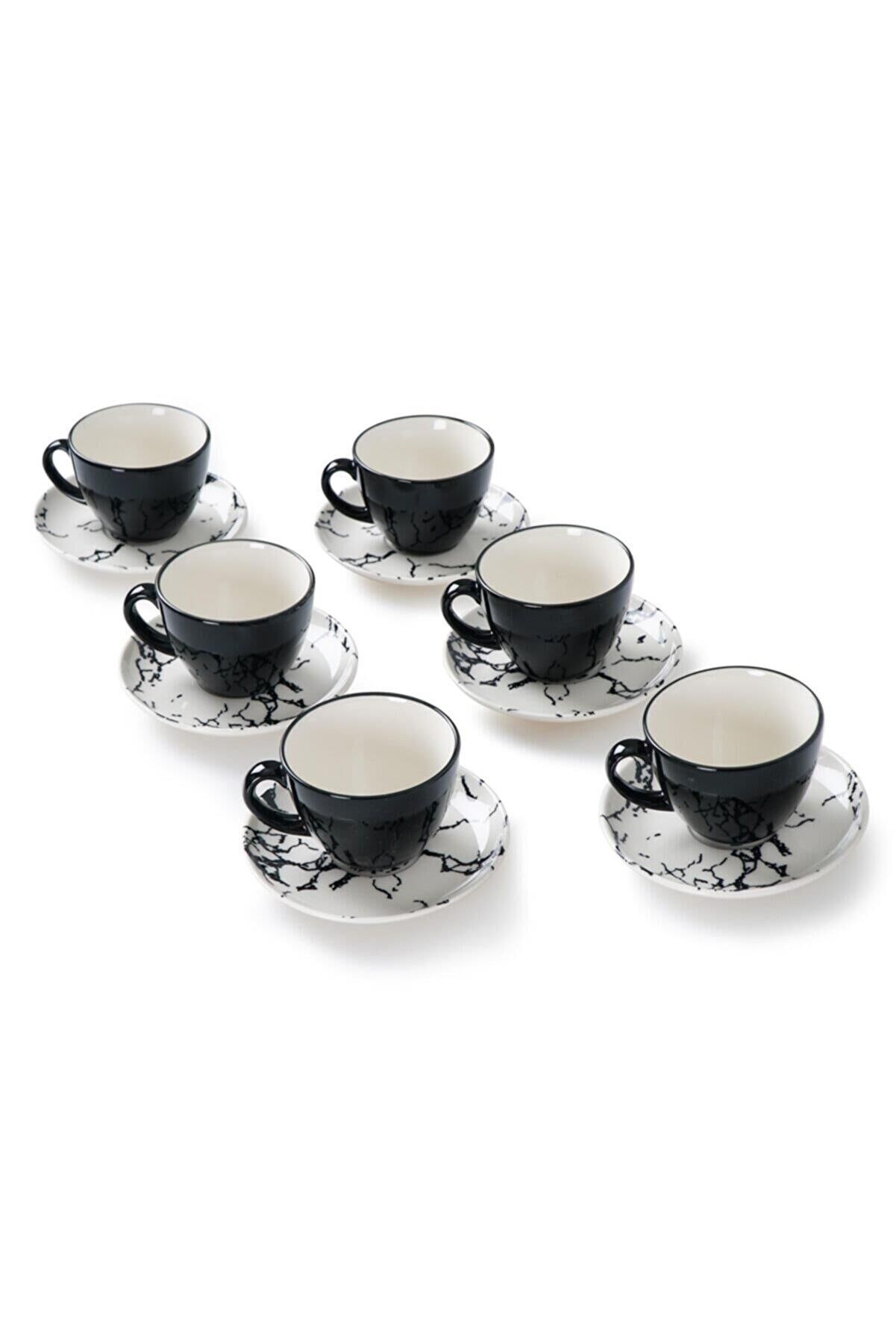 Acar 11441 Luna Porselen 6 lı Çay Fincan Takımı