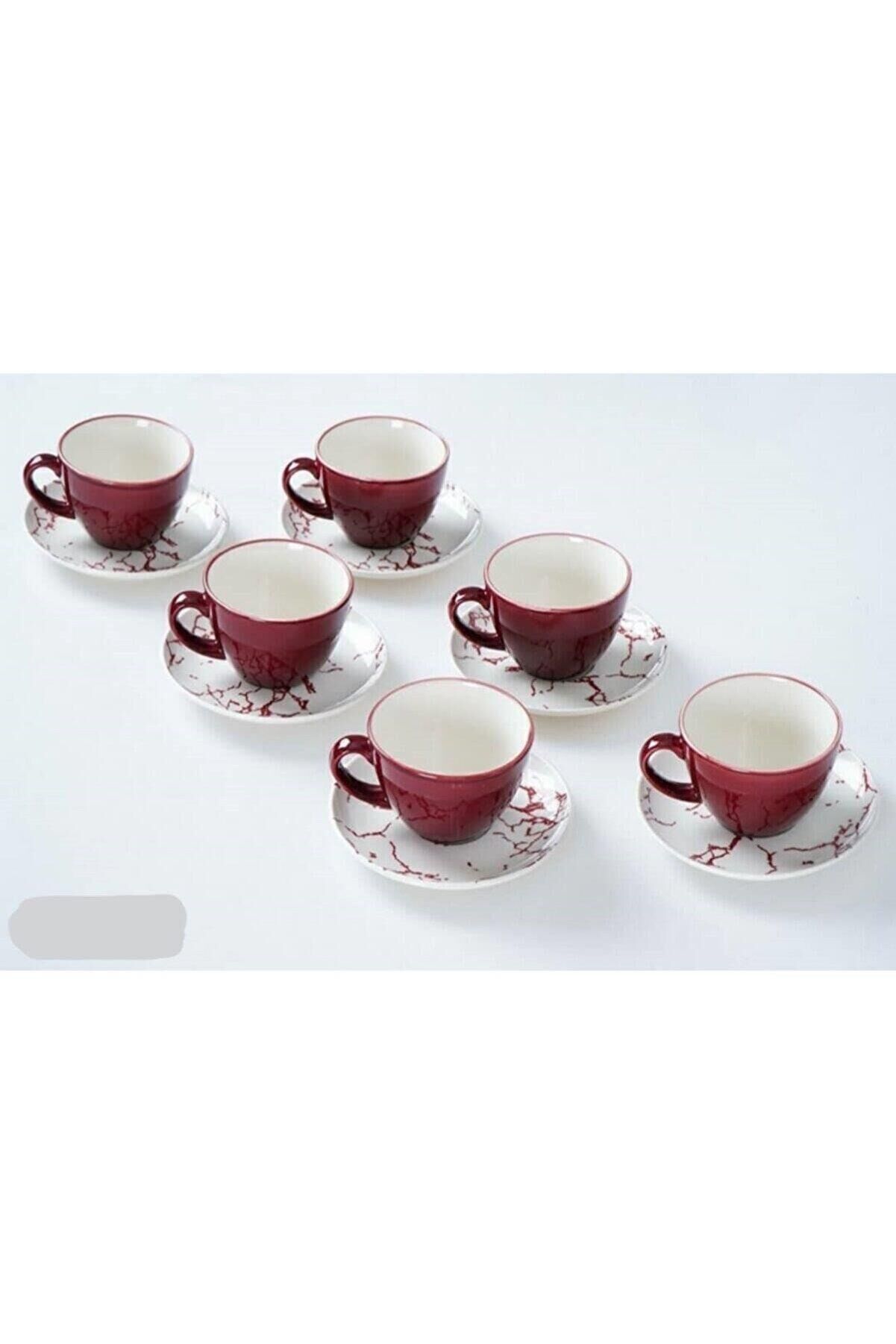 Acar 11440 Luna Porselen 6 lı Çay Fincan Takımı