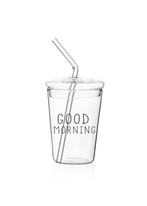 The Mia CAM0367 Good Morning Borosilikat Pipetli Cam Bardak 300 ML