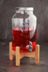 Acar 10238 Steds Bambu Standlı Cam Sebil 5.6 LT