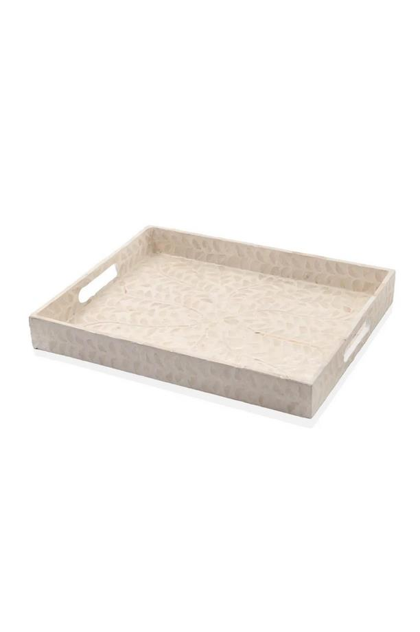 The Mia TLC0016 Sedef Tepsi Flower 38x30x5 Cm